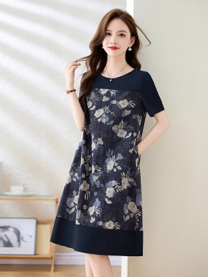 端庄大气欧货连衣裙女装2025夏季新款小个子洋气减龄棉布高端裙子