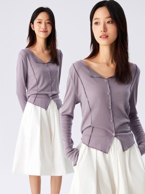 桑蚕丝薄款针织开衫女夏季天丝外套莱赛尔披肩长袖防晒空调衫上衣