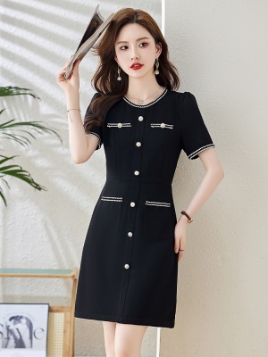 小香风漂亮女装连衣裙2025夏季新款正式场合宴会名媛收腰a字裙子