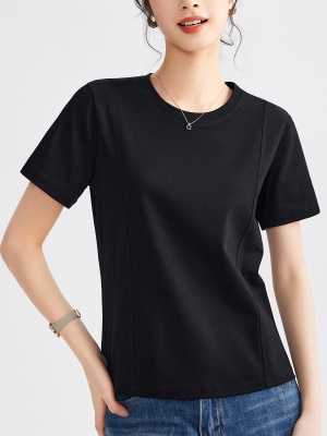 丝光棉T恤女设计感白色ins潮显瘦冰感内搭半袖打底衫体恤春夏上衣