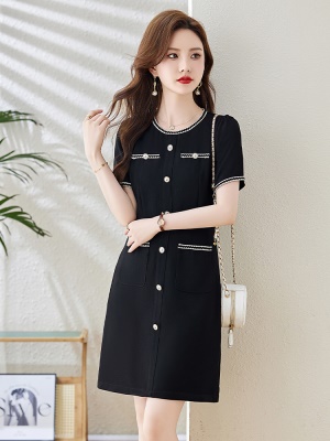 小香风漂亮女装连衣裙2025夏季新款正式场合宴会名媛收腰a字裙子