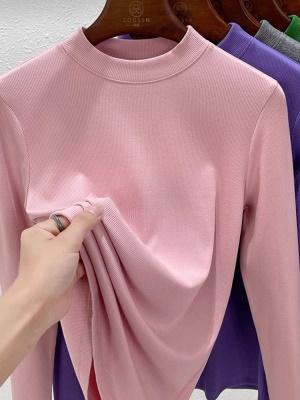 半高领打底衫2025新款女秋冬内搭长袖t恤高级洋气中领莫代尔上衣