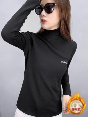 欧洲站女装2025年新款欧货白色中长袖t恤女打底衫秋冬内搭上衣潮