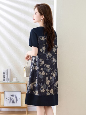 端庄大气欧货连衣裙女装2025夏季新款小个子洋气减龄棉布高端裙子