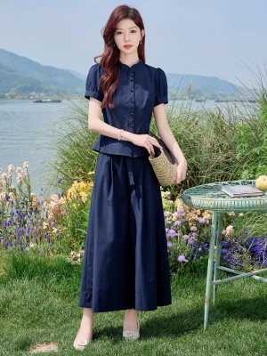 巨好看的气质干练套装女2025夏季新款高级感时尚衬衫职业装两件套