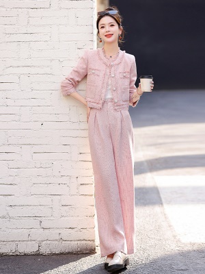 港风小香风套装女2025春装新款淑女气质小洋装御姐炸街爆款两件套