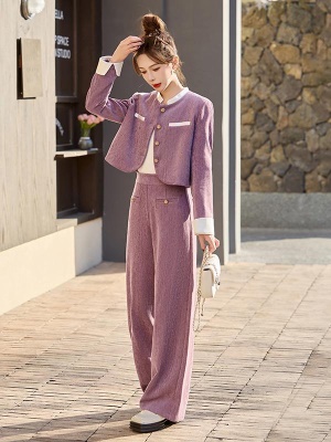 爆款轻奢小香风套装女2025新款春装高级感女人味时尚洋气两件套裤