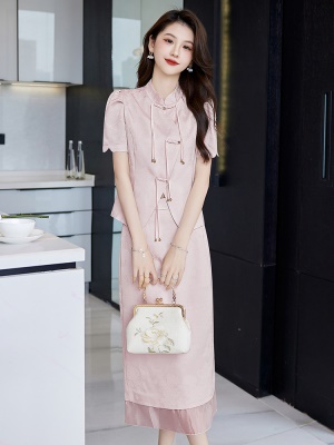 新中式国风流行套装女夏2025新款贵夫人时尚高端大气半身裙两件套