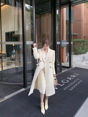 ByYou 冬季挂脖兔绒针织连衣裙女修身显瘦中长款内搭打底毛衣裙子