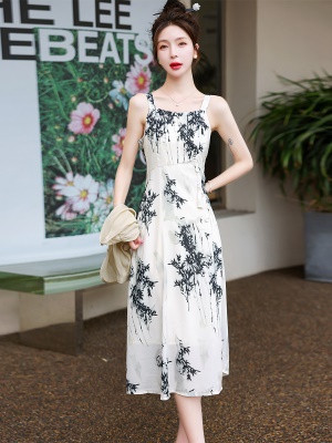 吊带连衣裙配开衫套装女夏2025新中式国风淑女禅意气质旗袍两件套