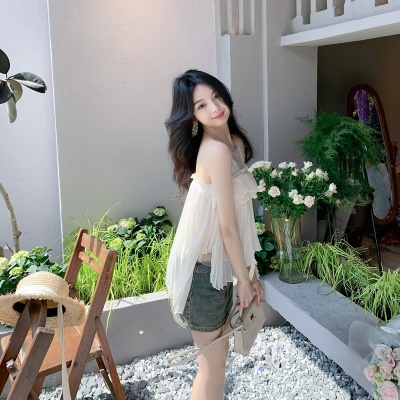 ByYou 夏季复古水洗牛仔半身裙女高腰显瘦设计感小众辣妹纯欲短裙