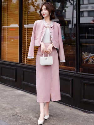 时尚荷叶边小香套装女2025春装新款中式民国风洋气高端轻奢两件套