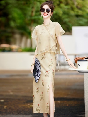 中国风女装套装轻奢高级感夏装搭配一整套活泼减龄半身裙两件套