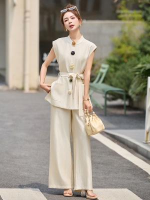 时尚小香风马甲套装女2025夏季新款高端女神范超好阔腿裤两件套潮