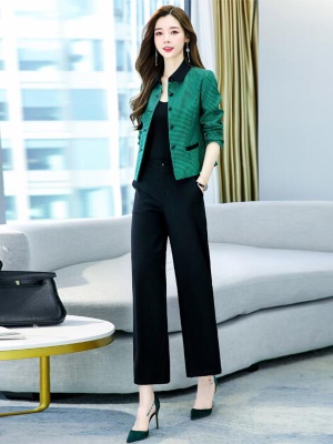 千鸟格小香风短款外套女2025春秋新款显瘦高端职业女神范上衣欧货