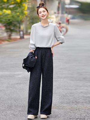 千金轻奢小香风套装女2025春季新款高级感时尚显瘦马甲衬衫三件套