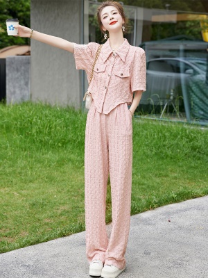 名媛女装高端套装2025夏装新款干练气质休闲黑色小香风轻奢两件套