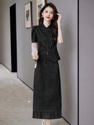 新中式国风流行套装女夏2025新款贵夫人时尚高端大气半身裙两件套