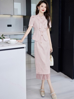 新中式国风流行套装女夏2025新款贵夫人时尚高端大气半身裙两件套