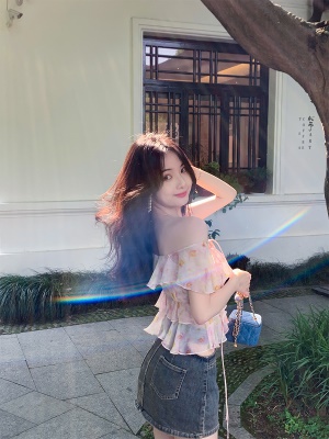 ByYou 夏季复古水洗牛仔半身裙女高腰显瘦设计感小众辣妹纯欲短裙