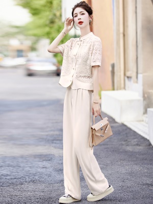 欧洲站小香风套装女夏装2025搭配一整套炸街活泼减龄显瘦两件套裤