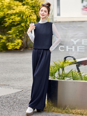 高级感时尚天丝套装女2025春季新款减龄流行爆款御姐轻熟风三件套