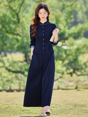 超火时尚小香风爆款套装女2025春季新款流行气质显瘦灯芯绒两件套