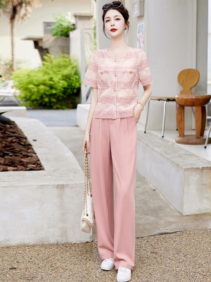 蕾丝小香风套装女夏2025年新款显瘦时尚活泼减龄高级感两件套欧货