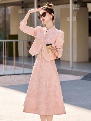 流行时尚国风套装女2025春装新款小香风洋气年轻款新中式两件套裙