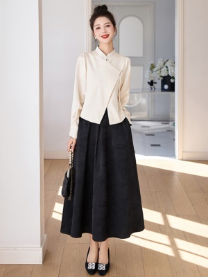 初春新中式套装裙女2025春秋新款穿搭一整套时尚贵夫人两件套欧货