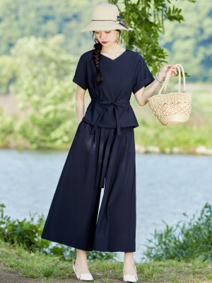 成套搭配收腰衣服女套装2025夏新款爆款时尚巨显瘦遮肉裙裤两件套