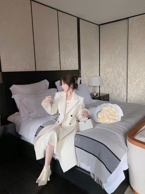 ByYou 冬季挂脖兔绒针织连衣裙女修身显瘦中长款内搭打底毛衣裙子