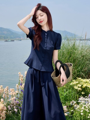 巨好看大方得体裙裤套装女2025夏季新款时尚减龄遮肉贵夫人两件套