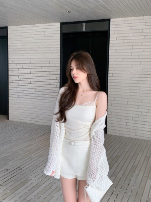 ByYou 2025新款法式白色半身短裙裤女防走光高腰显瘦a字包臀裙裤