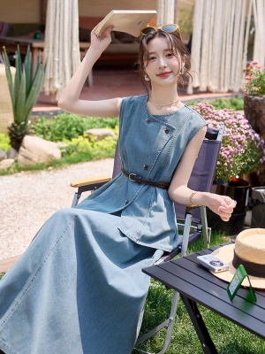 欧若风气质马甲套装女2025夏季新款高级感超火爆款绝美长裙两件套