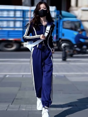 小香风洋气复古卫衣运动套装秋季新款时尚束脚裤减龄两件套高级感