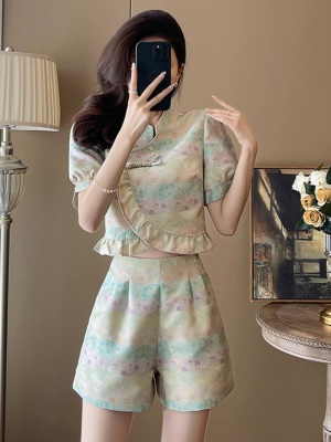 夏季新款显高显瘦优雅气质两件套