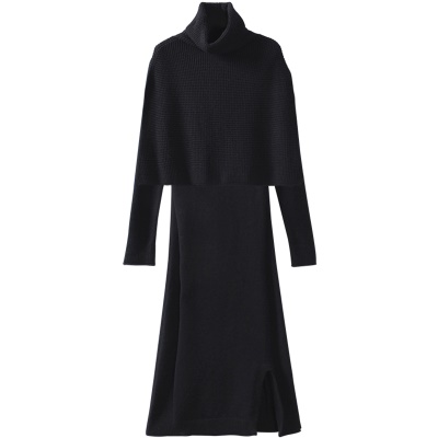 2025秋冬新款气质小香风针织打底搭配大衣连衣裙子女毛衣两件套装