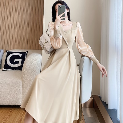 早秋法式连衣裙2025秋季新款女装高级感职业名媛气质高端轻奢裙子