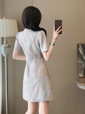 国风旗袍改良年轻款少女气质显瘦高端精致新中式连衣裙女夏高级感