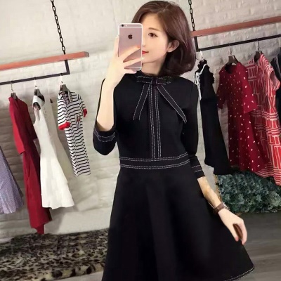 早春新款法式高级感婚宴会气质名媛红色连衣裙子订婚礼服平时可穿