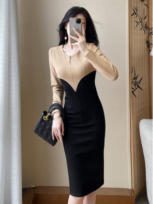 高端通勤ol连衣裙女春季新款2025气质轻奢名媛收腰显瘦职业包臀裙