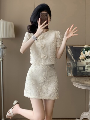 2025夏季新款国风时尚套装裙女气质高级感穿搭一整套两件套小个子