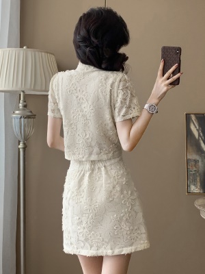 2025夏季新款国风时尚套装裙女气质高级感穿搭一整套两件套小个子