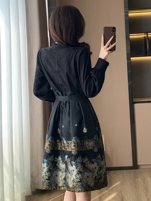 新中式汉服连衣裙2025春装改良国风高端刺绣提花年会晚礼服马面裙