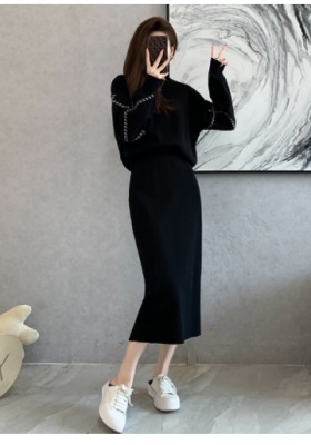 小香风套装裙女2025年秋冬新款法式高级质感时尚毛衣半身裙两件套