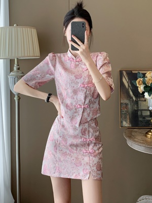 夏季新款显高显瘦优雅气质两件套