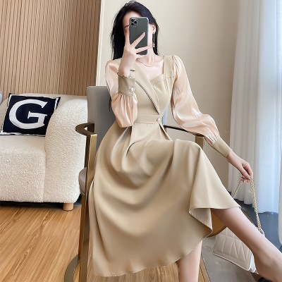 早秋法式连衣裙2025秋季新款女装高级感职业名媛气质高端轻奢裙子