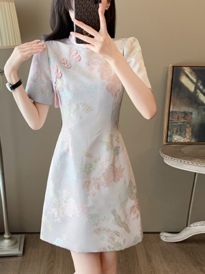 国风旗袍改良年轻款少女气质显瘦高端精致新中式连衣裙女夏高级感