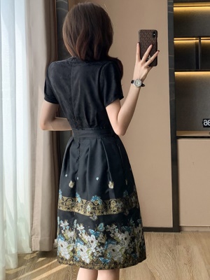 新中式轻国风连衣裙2025年夏季新款女装高级感气质马面裙子假两件